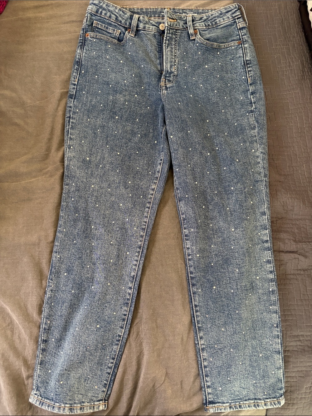 Old Navy Rhinestone Straight-Leg Jeans